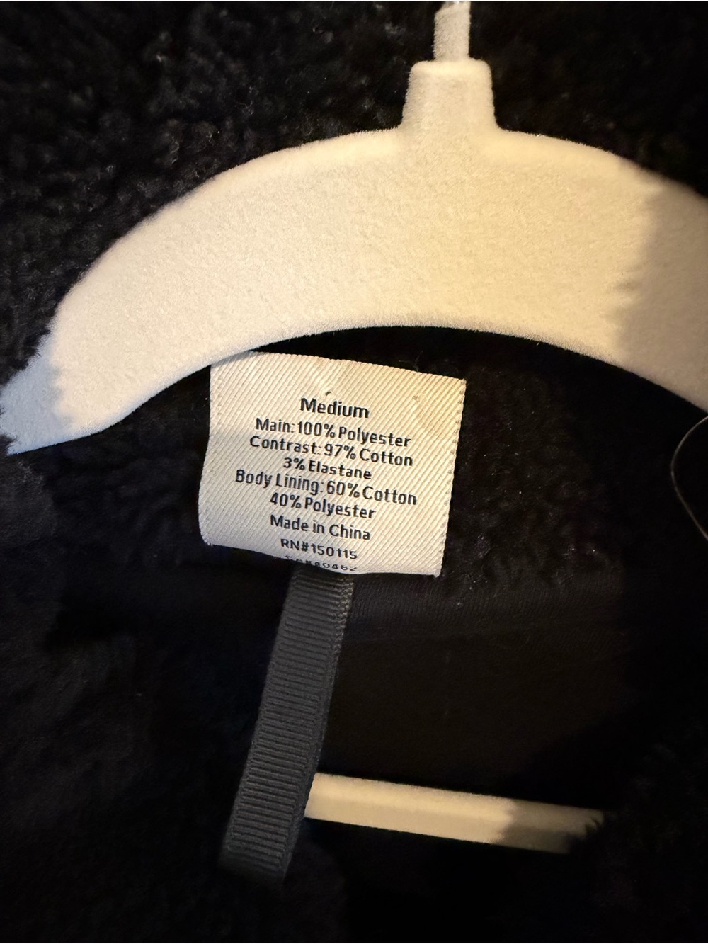 Varley Cozy Black Faux-Sherpa Drawstring Coat - Picture 5 of 5